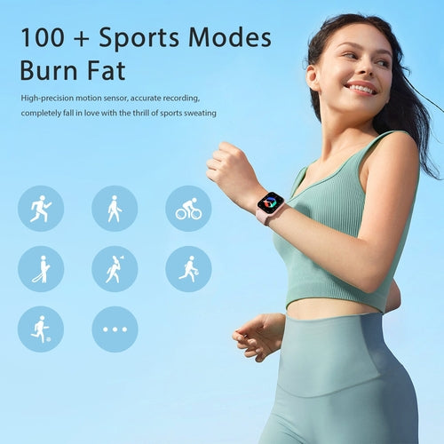 Reloj inteligente de 1.83" IP67 resistente al agua, monitor de actividad física con ritmo cardíaco